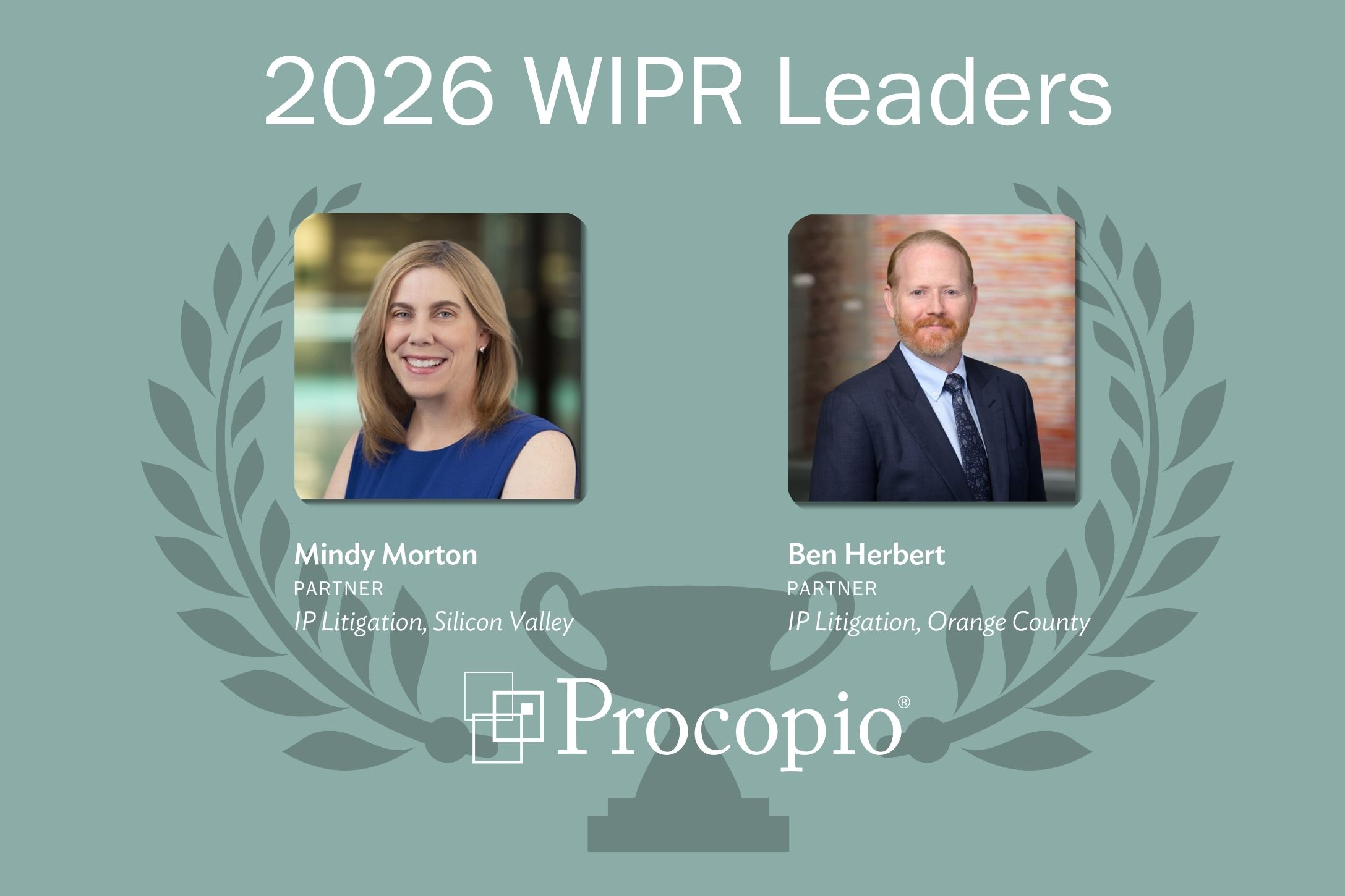 Procopio IP Litigators Mindy Morton and Ben Herbert Named WIPR Leaders for 2026
